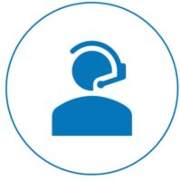 Symbol Person mit Headset